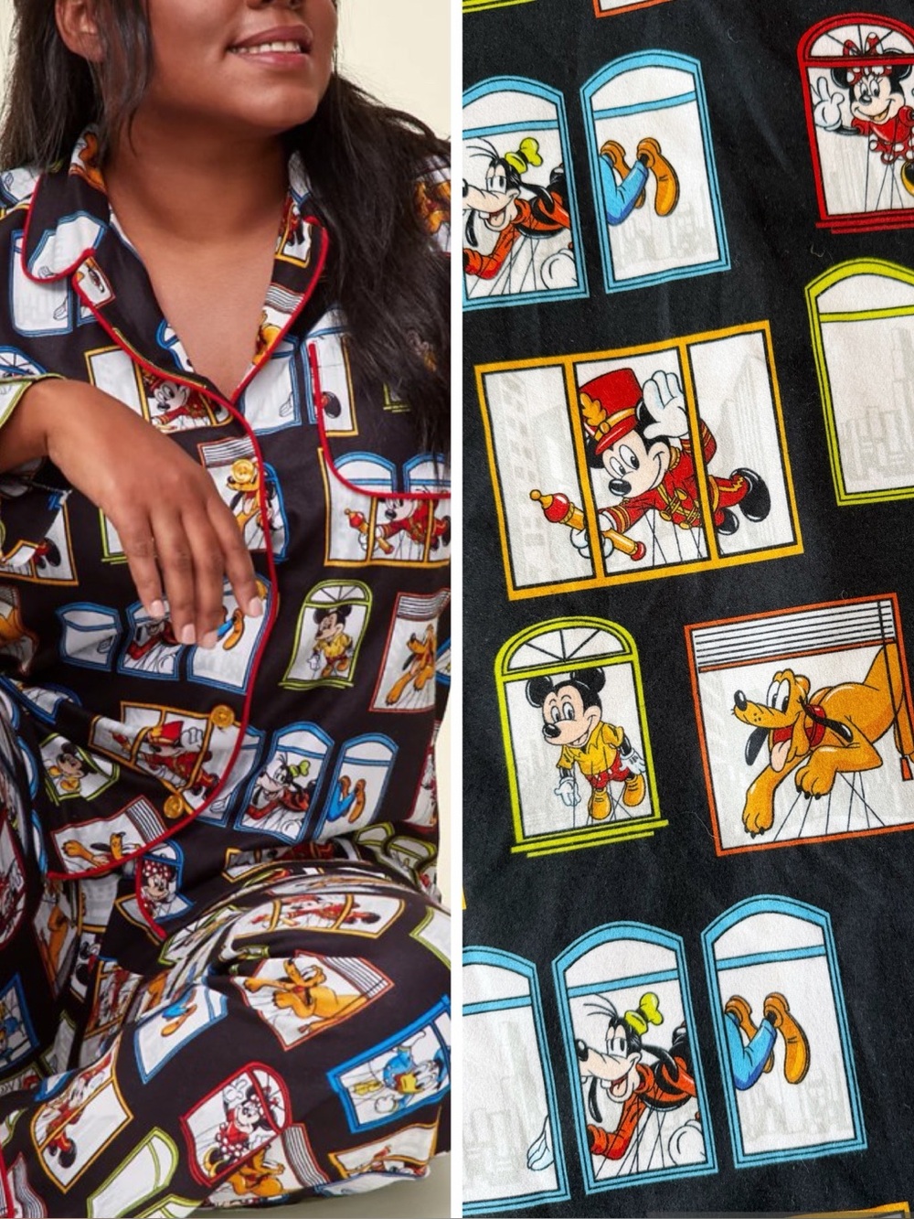 NWT Disney x Macy Woman Thanksgiving Holiday Parade Balloons Pajama Top LARGE